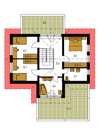 Grundriss des Obergeschosses - PREMIER 201